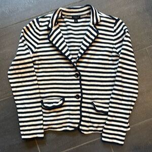 Ann Taylor striped sweater blazer